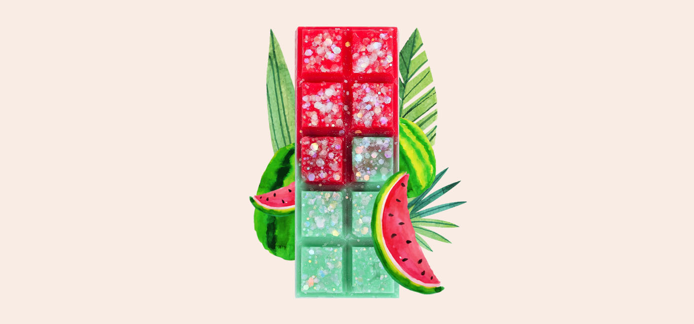 Fondant parfumé Pastèque Fever à la senteur fruitée et rafraîchissante de la pastèque.